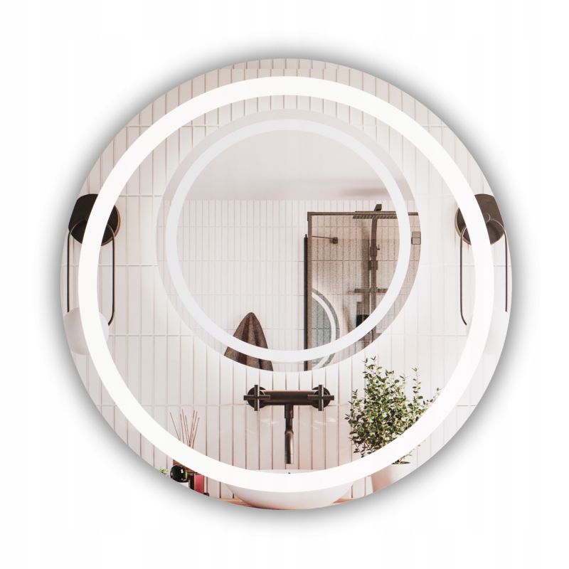 Lustro okrągłe LED Stylowelustro fi 60cm 1 szt.