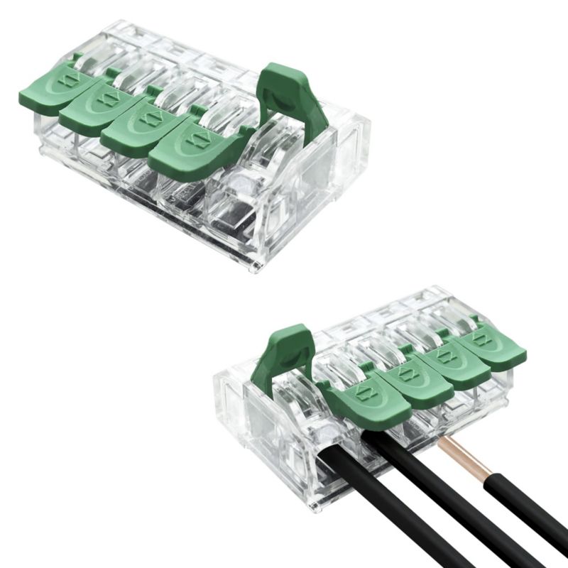 Złączka uniwersalna instalacyjna z dźwignią do wszystkich rodzajów przewodów maks. 4mm² 5-przew. EDO415 50 szt.