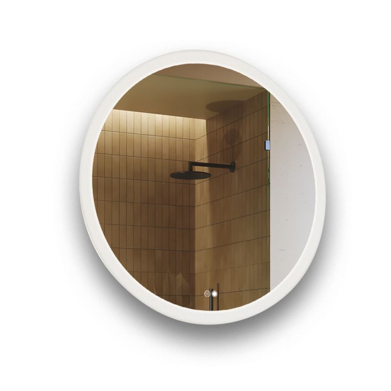 Lustro łazienkowe LED okrągłe 80 cm ARTFORMA podświetlane, regulacja światła, dotykowe, antyzaparowe, z oświetleniem