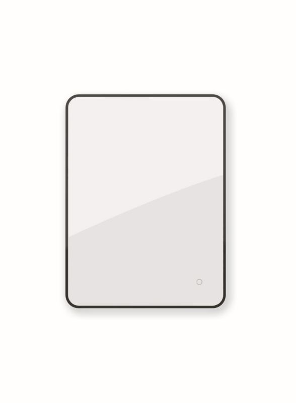 Lustro łazienkowe Oltens Nordlis 60x80 cm podświetlane LED mata grzewcza prostokątne czarny mat 1 szt.