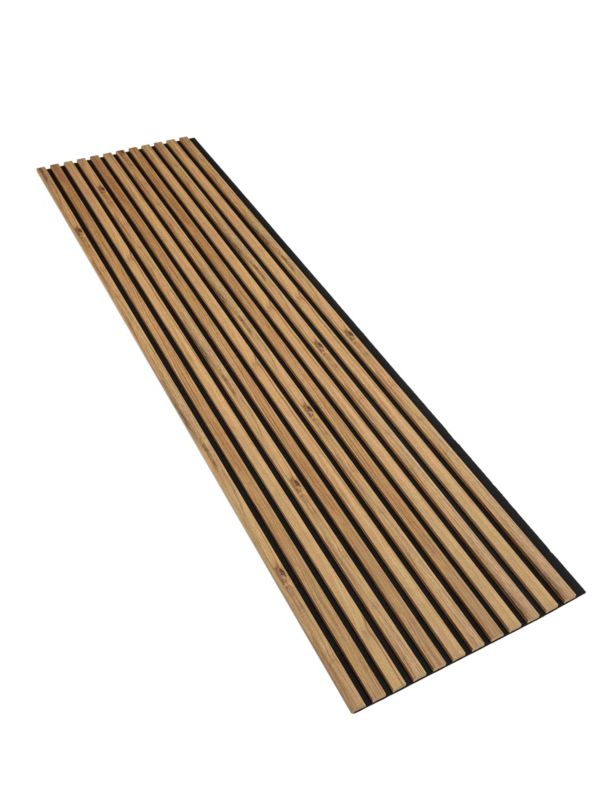 Lamele Ścienne na Czarnej Płycie SunWood 275x55cm Panele Dekoracyjne Dąb Catania 1 szt.