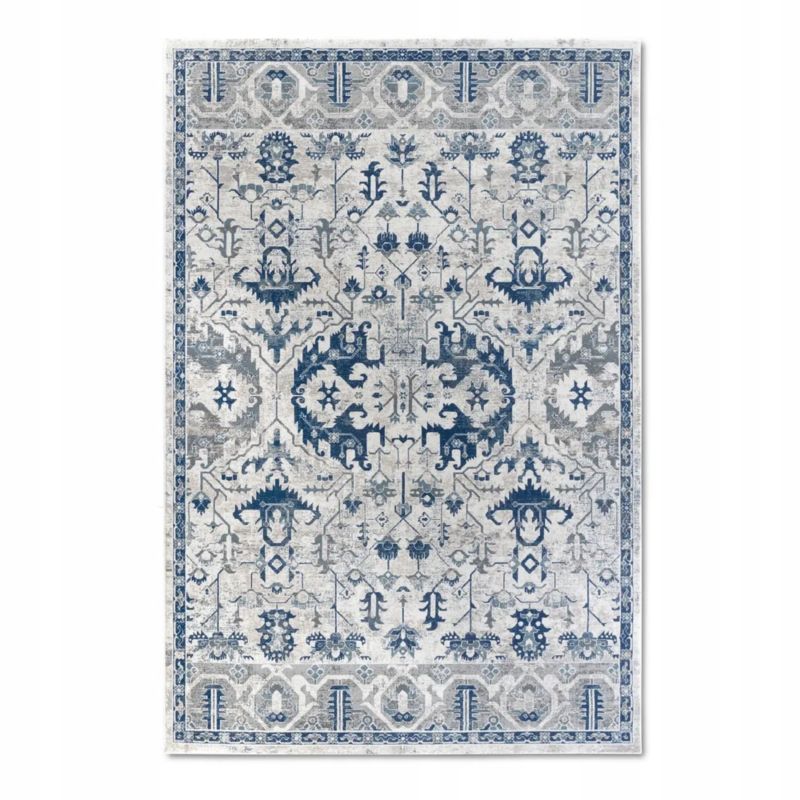 Dywan Villeroy&Boch tradycyjny do salonu 200x280cm,klasyczny kremowo niebieski wzór 1 szt.