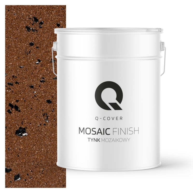 Tynk Mozaikowy Q-Cover Brązowy z czarną miką M94 12.5KG