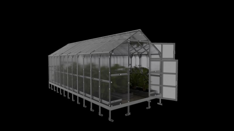 Szklarnia KLASIKA HOUSE 2,35 x 6,12 m (14,38 m²), 6 mm z powłoką z poliwęglanu 1szt.