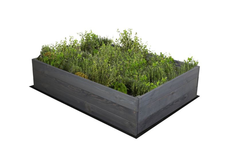 Skrzynia na warzywa MODO24 grządka szara impregnacja 27x120x100 cm 1 szt.