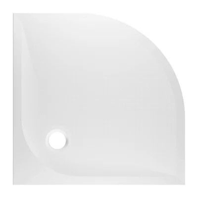 Brodzik konglomeratowy GoodHome Cavally półokrągły 80 x 80 x 3 cm biały