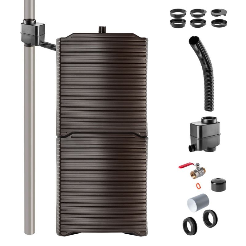 Zbiornik Na Deszczówkę KADAX 250L Wodę Deszcz Beczka Plastikowa modułowy Zestaw 1szt.