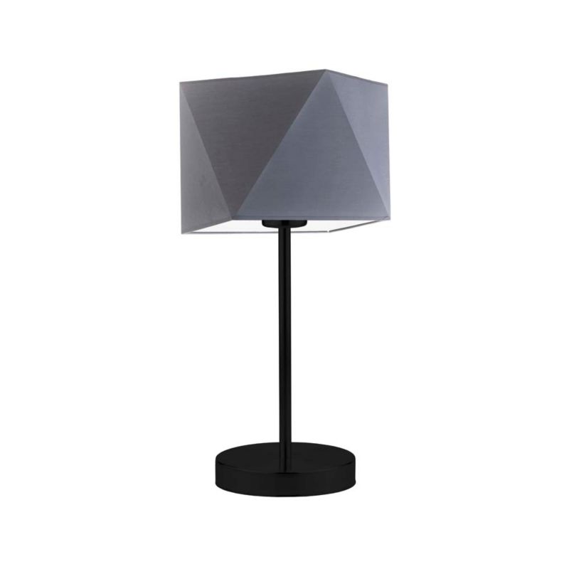 Lampka Nocna Volta Light Factory Burne Abażur Szary Diament 1xE27 1szt.