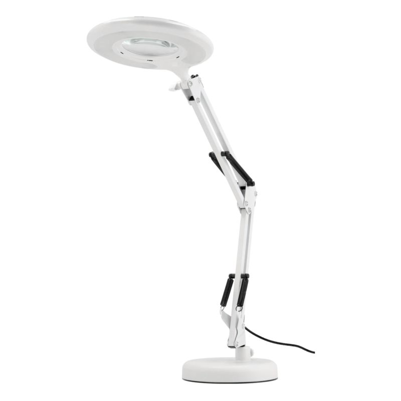 Lampka biurkowa LED DPM z lupą CCT biała