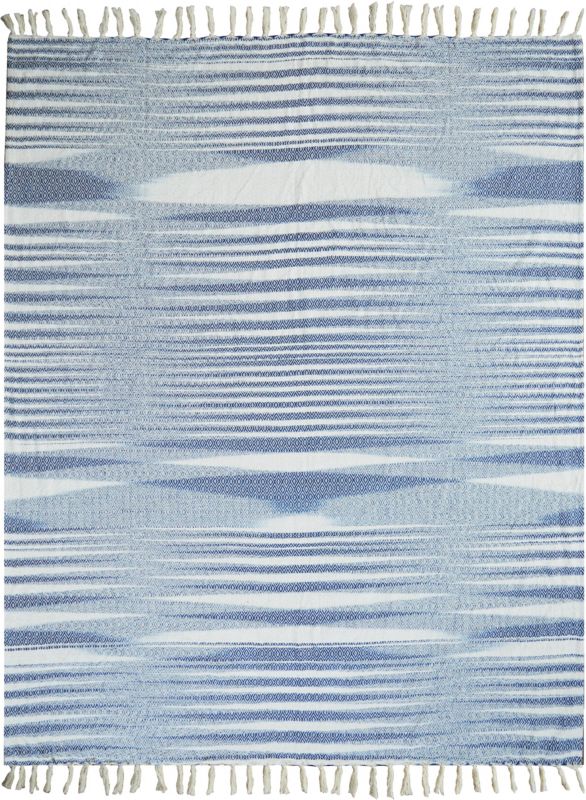 Koc tuftowany 130 x 170 cm romby niebieski