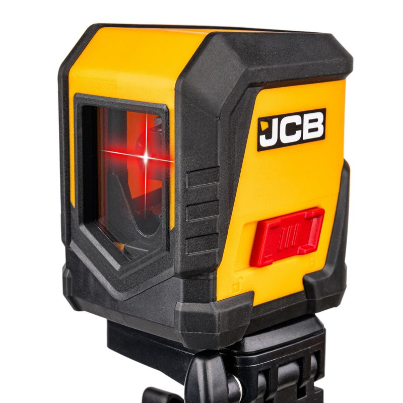 Poziomica laserowa krzyżowa JCB 10m samopoziomująca + statyw 1szt.