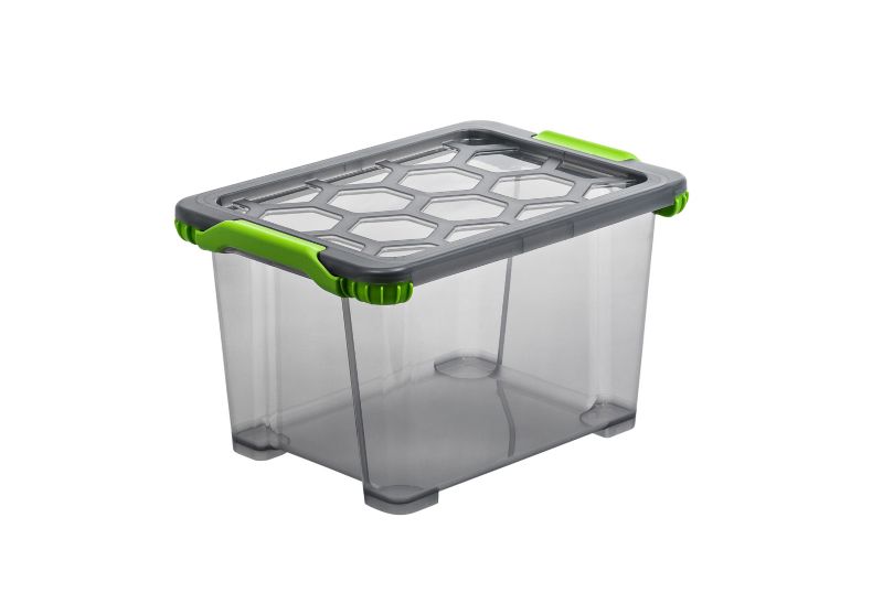 Pojemnik Rotho Evo 15 l z pokrywą zielony