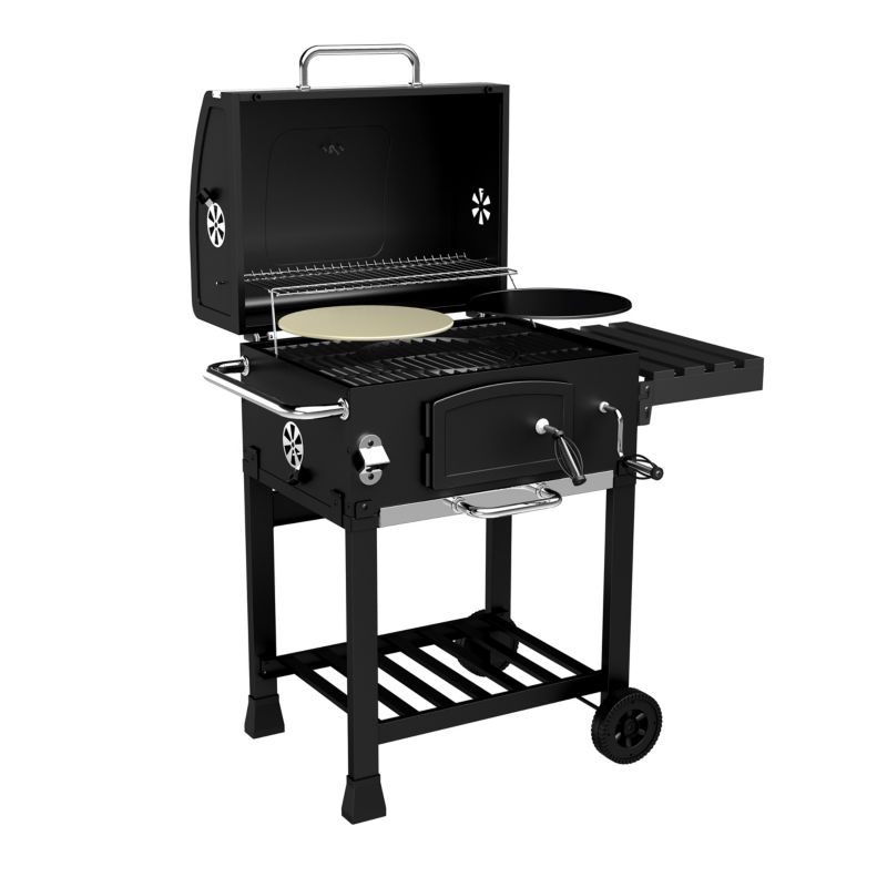 Grill węglowy ogrodowy KOLER EMBER CH1 Żeliwny Ruszt Płyta + Kamień do Pizzy 1 szt.