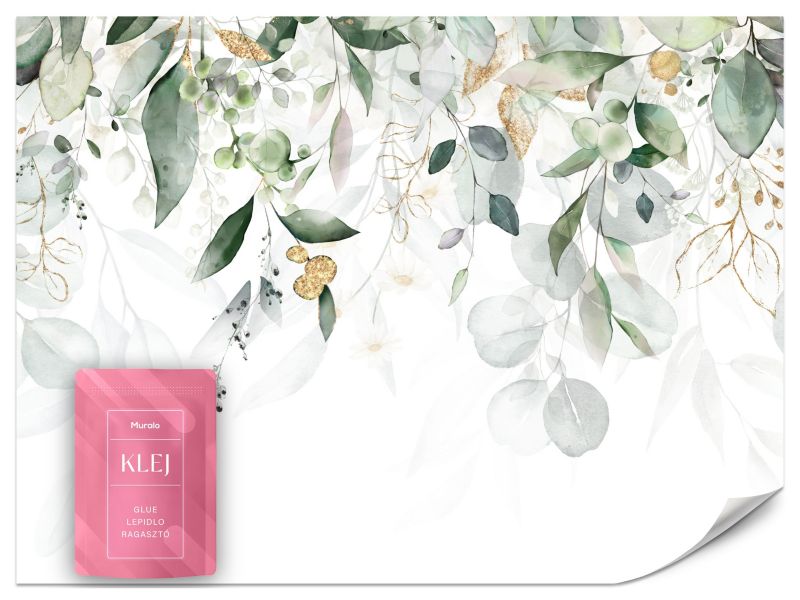 Fototapeta Muralo Akwarelowe Liście 500x350 cm 1szt.