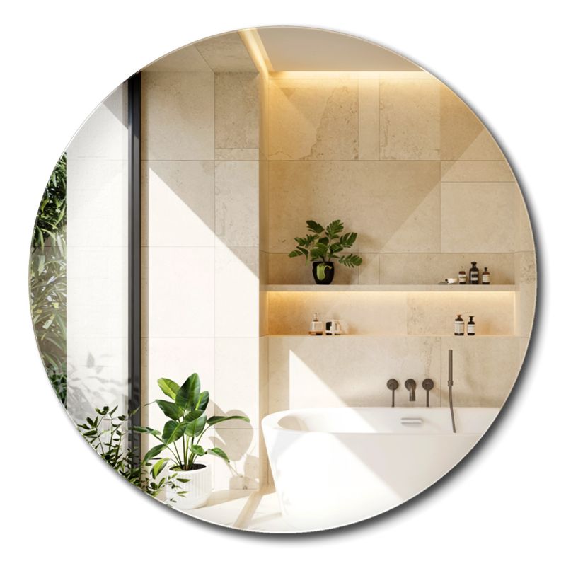 Lustro Łazienkowe Okrągłe ArtPrintCave 50 cm Ścienne Wiszące do Sypialni 1 szt.