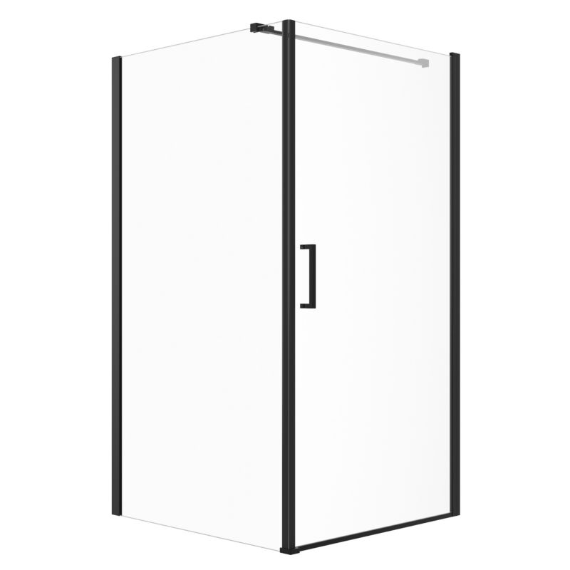 Kabina prysznicowa 80x80 kwadratowa uchylna CEDRUS SEVANTE czarna 1 szt.