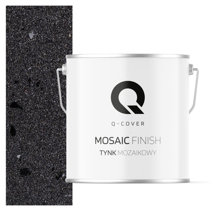 Tynk Mozaikowy Q-Cover Czarny z czarną miką M15 7KG