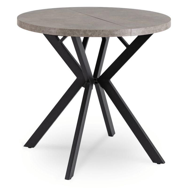 Stół Mebel Elite DORIAN 80/160 Okrągły Rozkładany Nowoczesny Do Jadalni Salonu Beton 1 szt.