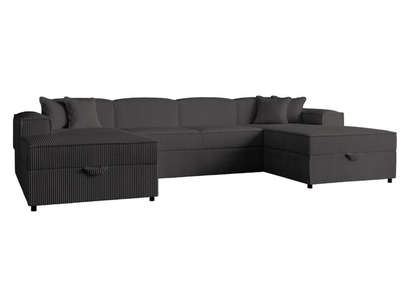 Narożnik z funkcją spania MIRJAN 24 Santos U Sztruks grafit 1 szt.