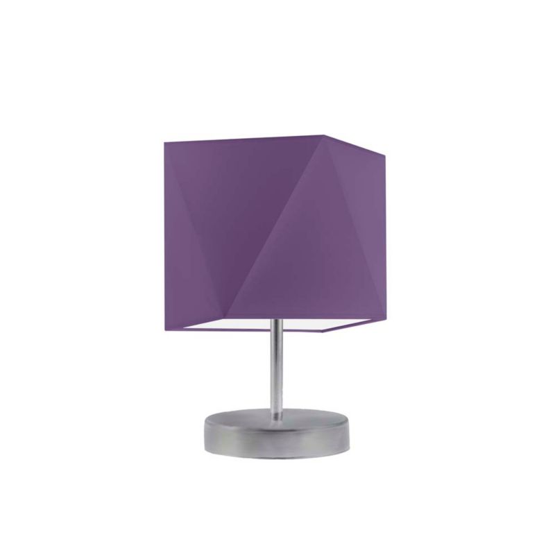 Lampka Nocna Volta Light Factory Picolo Abażur Srebrny/Fioletowy Diament 1xE27 1szt.