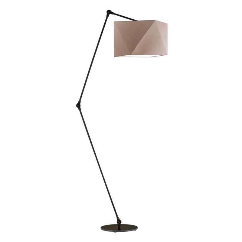 Lampa stojąca Volta Light Factory podłogowa przegubowa regulowana z abażurem cappuccino diament SOUL 1szt.