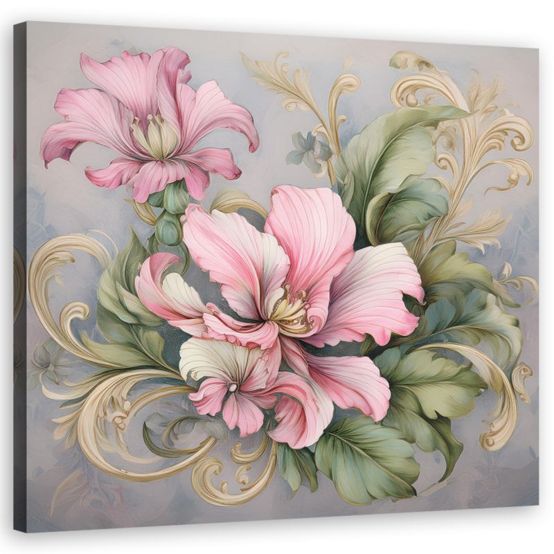 Obraz do salonu sypialni Feeby Kwiat Shabby Chic 40x40 cm 1szt