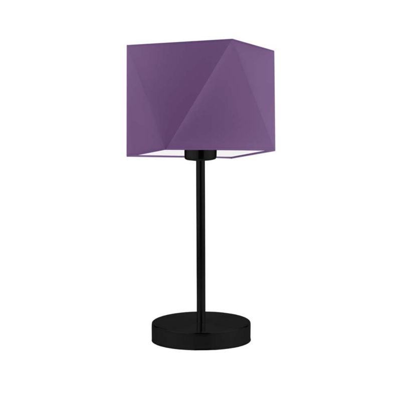 Lampka Nocna Volta Light Factory Burne Abażur Fioletowy Diament 1xE27 1szt.