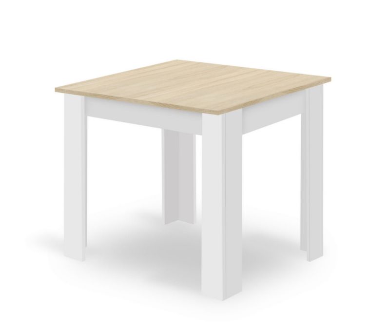 Stół Songmics kwadratowy 80x80 dąb sonoma i biały 1szt.