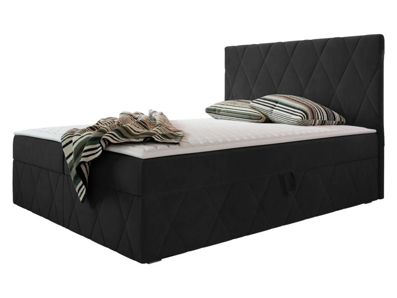 Łóżko kontynentalne MIRJAN 24 Simoti 180x200 czarny 1 szt.