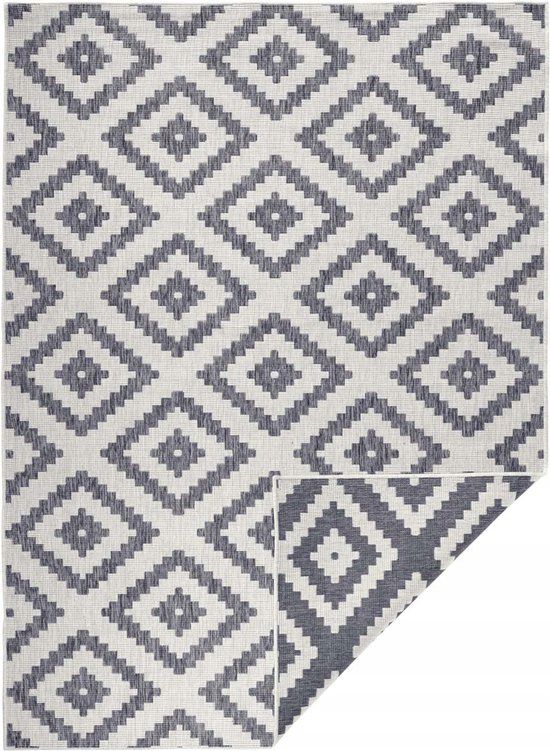 Dywan Northrugs na taras 200x290cm dwustronny sznurkowy,płaskotkany szaro kremowy 1 szt.