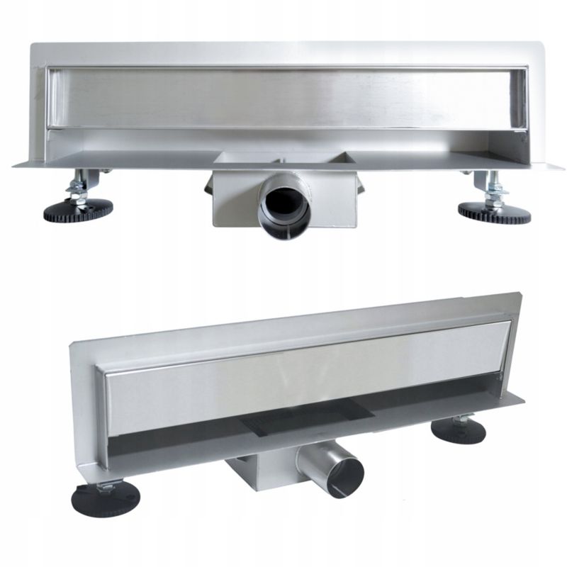 Odpływ liniowy ścienny Estiva Just Wall 80 stal nierdzewna maskownica 2w1 pod płytkę 80 cm 1 szt