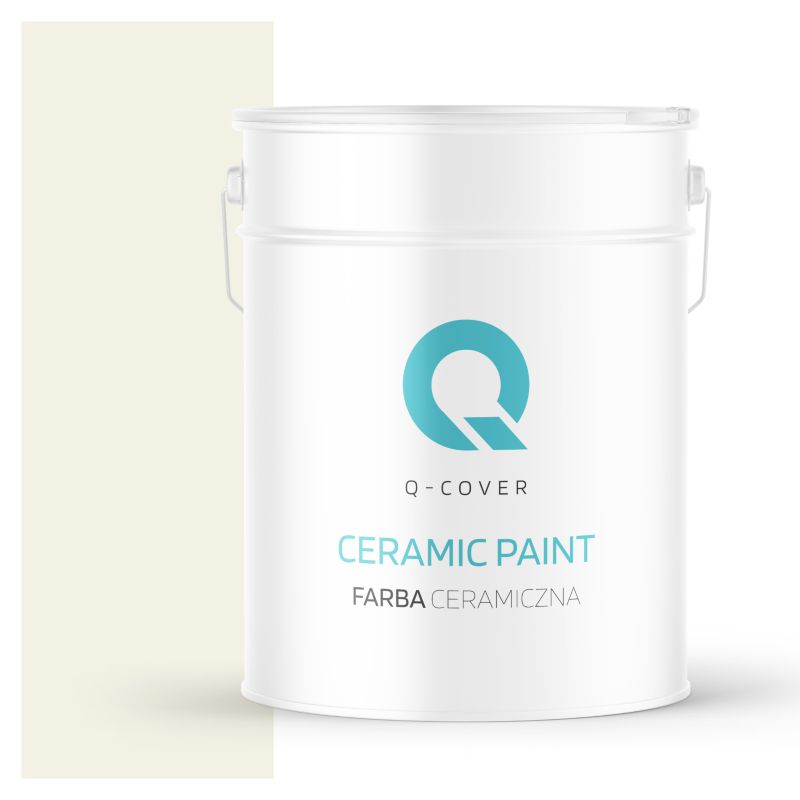 Farba Ceramiczna Do Ścian i Sufitów Q-Cover Biel złamana w żółty H6984 Głęboki Mat 10L