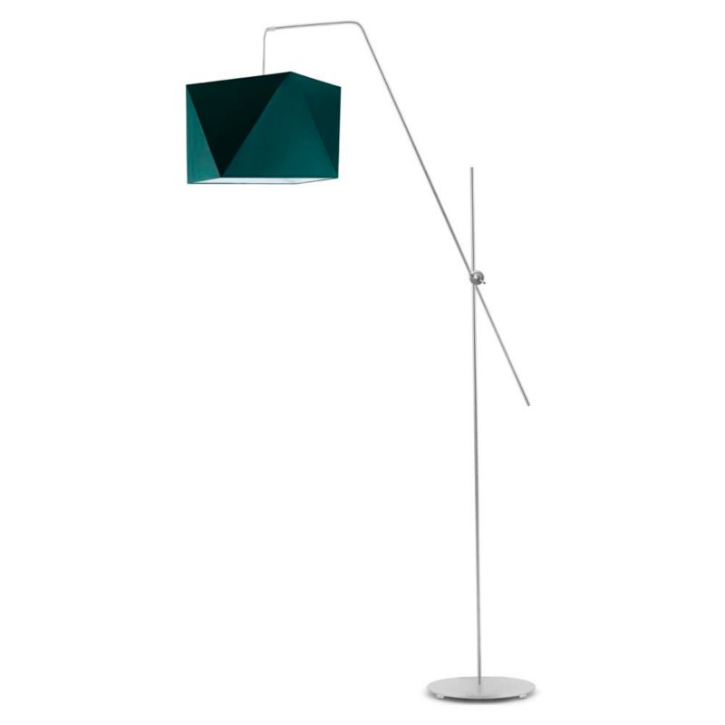 Lampa stojąca Volta Light Factory podłogowa przegubowa regulowana z abażurem butelkowa zieleń diament MODERN 1szt.