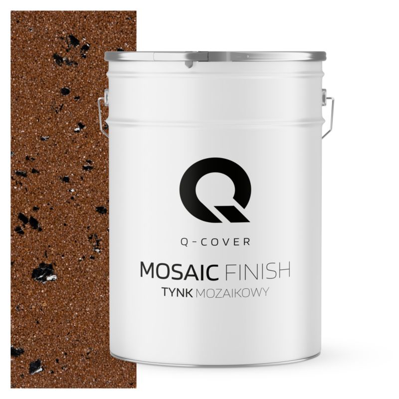 Tynk Mozaikowy Q-Cover Brązowy z czarną miką M94 25KG