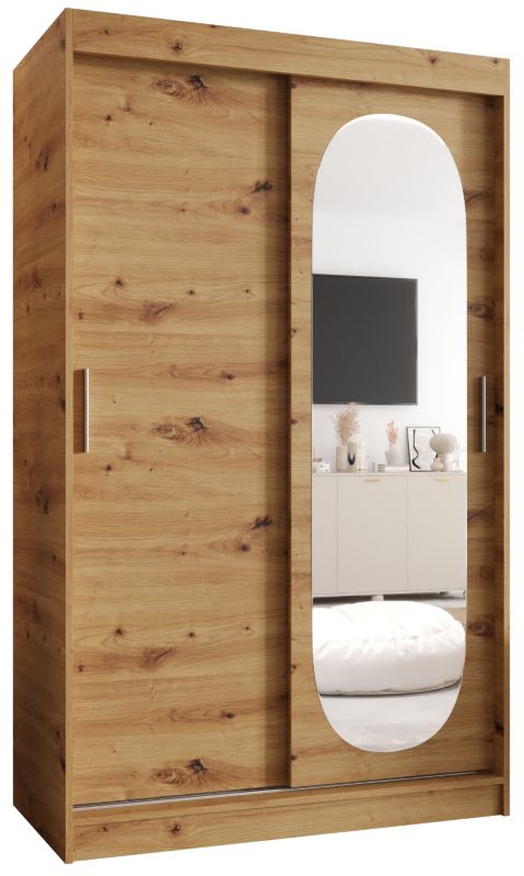 Szafa przesuwna z lustrem Garderoba Abiks ROYAL 120 dąb artisan 1szt.