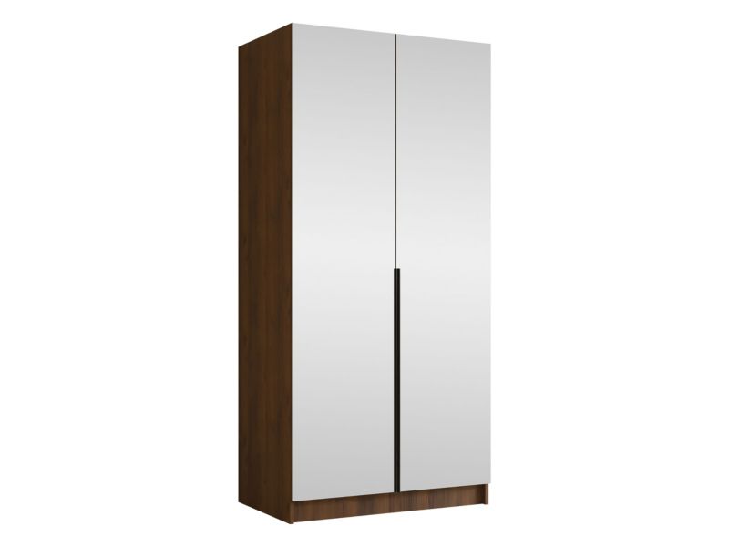 Szafa z lustrem MIRJAN 24 Bono III orzech warmia/czarny 1 szt.