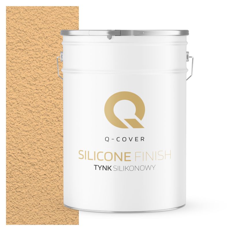 Tynk Silikonowy Elewacyjny Baranek 1.5mm Q-Cover Pomarańczowy jasny F764 25KG