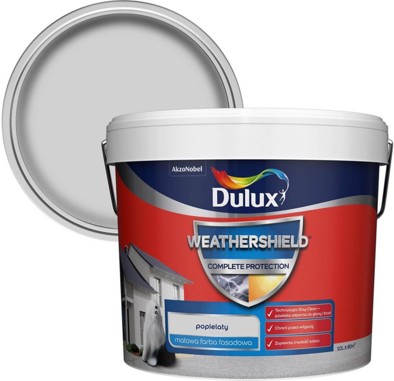 Farba elewacyjna Dulux Complete popielata 10 l