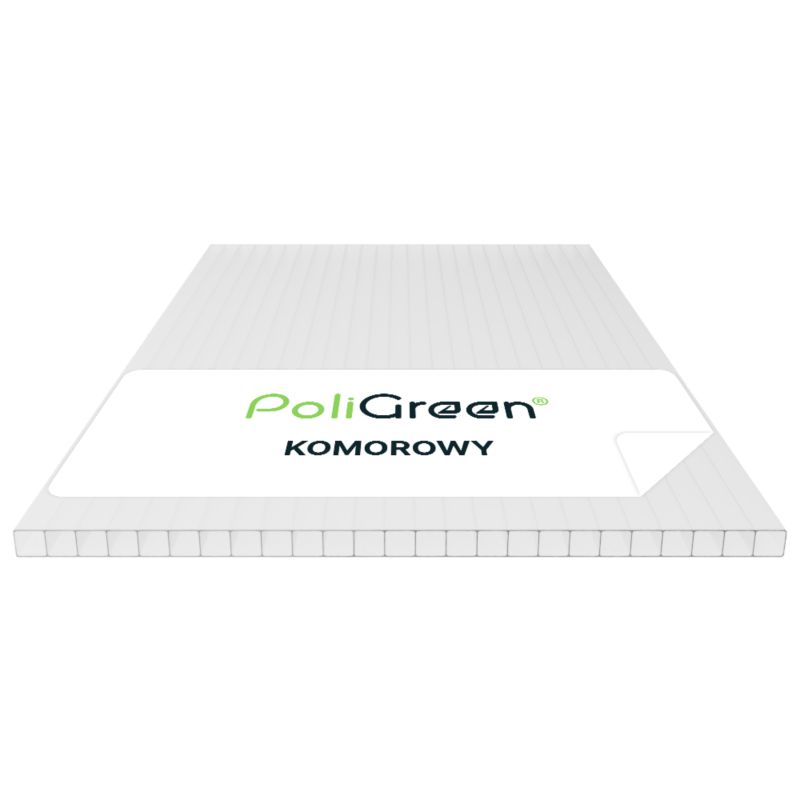 Poliwęglan komorowy PoliGreen 600x105 cm, mleczny 4mm - 1 szt.