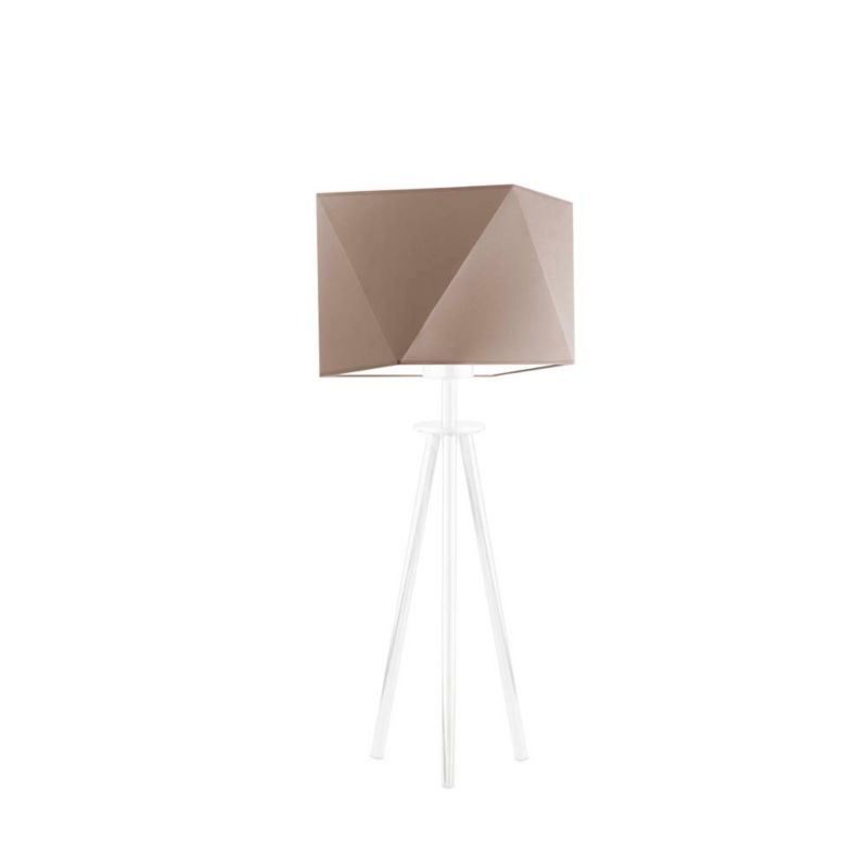 Lampka Nocna Volta Light Factory Deco Abażur Cappuccino Diament 1xE27 1szt.