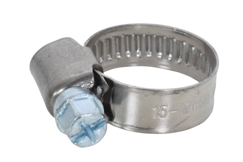 Opaska nierdzewna taśmowa 15 - 19 mm 2 szt.