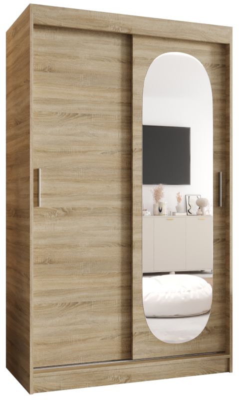 Szafa przesuwna z lustrem Garderoba Abiks ROYAL 120 dąb sonoma 1szt.