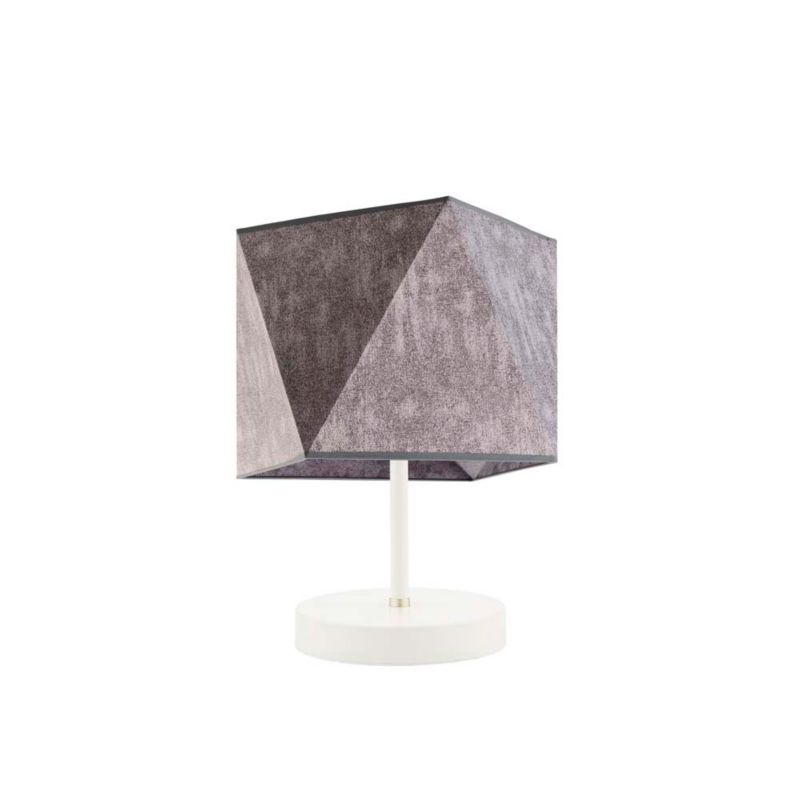 Lampka Nocna Volta Light Factory Picolo Abażur Biały/Beton Diament 1xE27 1szt.