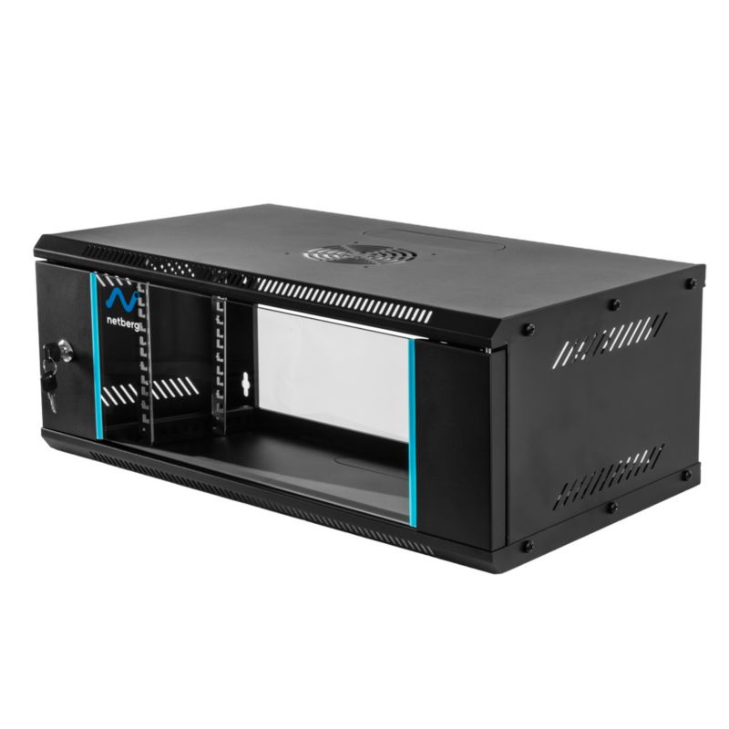Szafa Netberg Basic Rack 19" 4U 240x600x350mm serwerowa na elektronikę wisząca czarna 1szt.