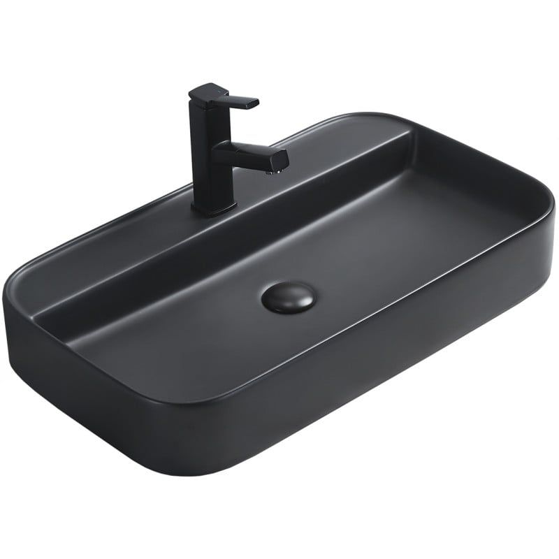 Umywalka nablatowa Mexen Sofia czarna 70x40 cm 1 szt.