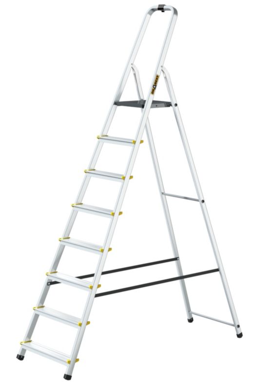 Drabina aluminiowa DRABEST profesjonalna 8 stopni Z HACZYKIEM 150 kg 1 szt.