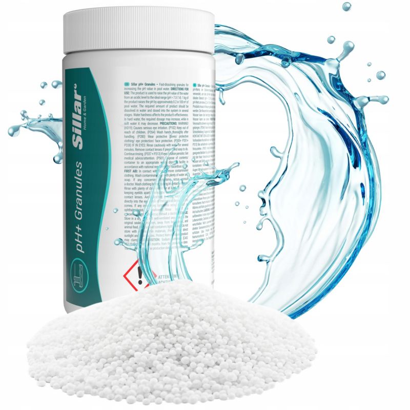 Chemia basenowa, Sillar, do podwyższania pH wody, Balancer PH+, w granulkach, do basenów, jacuzzi, 1kg, 1szt