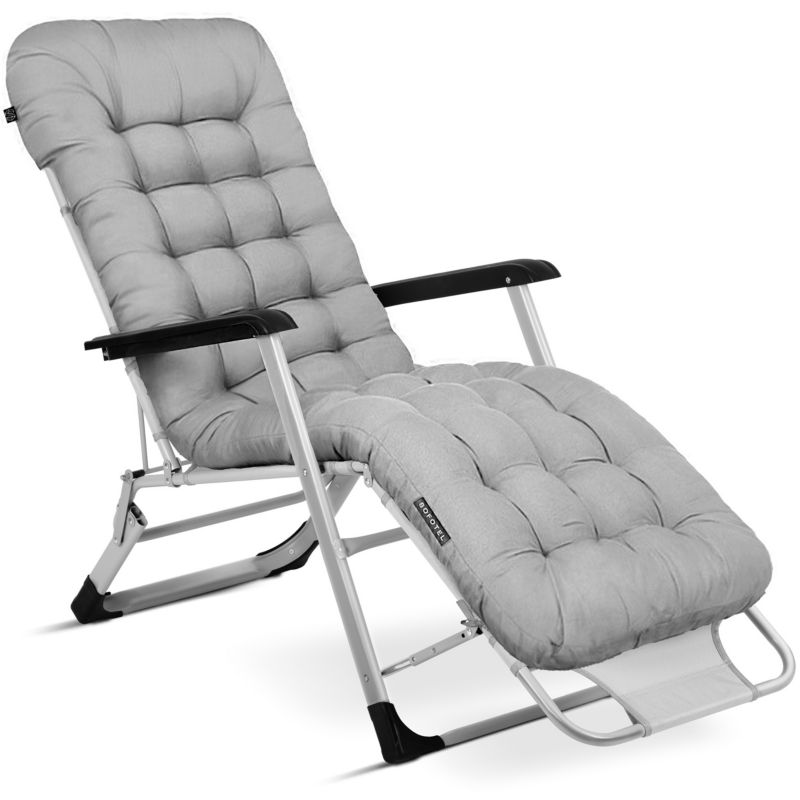 Leżak ogrodowy z poduszką Sofotel 162x60x75 cm plażowy składany na taras balkon 1 szt.