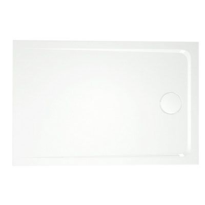 Brodzik konglomeratowy GoodHome Teesta prostokątny 80 x 120 x 2,7 cm biały