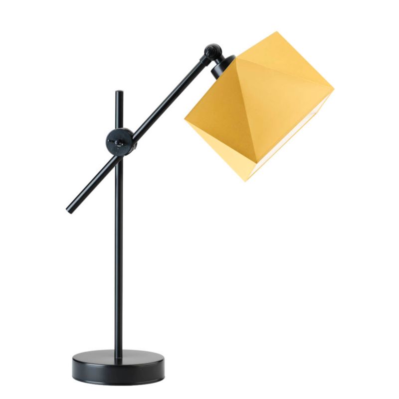 Lampka Nocna Volta Light Factory Modern Abażur Musztardowy Diament 1xE27 1szt.